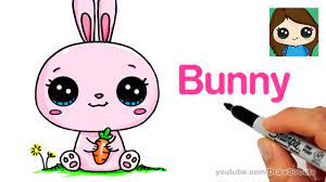 Today i drew this cute bunny with two yummy carrots beside him! How To Draw A Cartoon Bunny Rabbit Easy Youtube