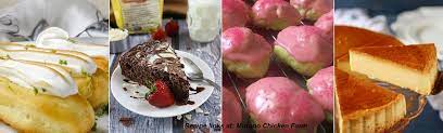 A combination of pureed and chopped peaches gives this ice cream nice color and fruit flecks. 75 Dessert Recipes To Use Up Extra Eggs Murano Chicken Farm