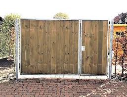Einfahrtstor 400x180cm 2 Flugel Asymmetrisch Verzinkt Ohne Fullung Tor Gartentor Ebay Einfahrt Tor Einfahrtstor Holztor