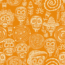 Dia de los muertos (day of the dead) mexican seamless patterns digital paper. Tag Des Toten Schadels Nahtlose Muster Dia De Los Muertos Text In Spanisch Lizenzfrei Nutzbare Vektorgrafiken Clip Arts Illustrationen Image 46753678