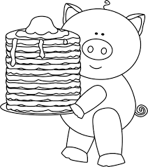 Baby Blanket Clipart Black And White Pig With Pancakes Clip Art Black And White Pig With Pancakes Image Pancakes And Pajamas Book Crafts Pig Crafts