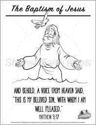 Printable coloring and activity pages are one way to keep the kids happy (or at least occupie. Matthew 3 The Baptism Of Jesus Preschool Coloring Pages Sharefaith Kids