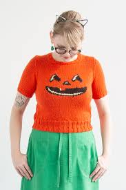 Smiling Jack O Lantern Knitting Chart For Halloween Hands