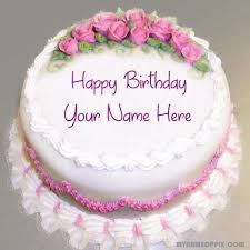 Write Birthday Wishes With Name And Photo On Cake Specially Name Writing Birthday Cake Image My Name Pix Cards Happy Birthday Flower Cake Happy Birthday Cake Pictures Happy Birthday Cakes