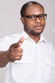 Black Handsome Man Pointing Finger. Man Pretends Having Gun In His Hand  Stock Photo, Picture and Royalty Free Image. Image 30321109.
