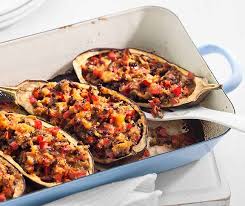 Des Aubergines Farcies A La Viande Hachee Rapide A Preparer Gefullte Auberginen Gefullte Auberginen Rezepte Rezepte