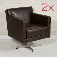 2er Set Retro Lounge Sessel Braun Lederoptik Clubsessel Cocktailsessel Drehbar Eur 649 00 Picclick De Clubsessel Sessel Cocktailsessel