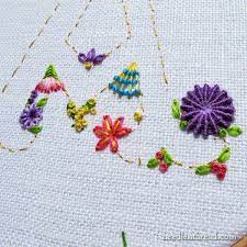Featuring a set of embroidered letters adorned with leaves, this simple pattern uses only three different. Embroidering A Voided Floral Themed Monogram Needlenthread Com