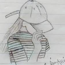 New The 10 Best Drawings Today With Pictures Drawing Of A Girl With Cap Sketch Drawing Color Cool Drawings Easy Drawings Sketches Girly Drawings