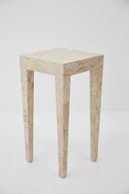 Tall Side Table Comprised Of Fiberglass Body Inlaid With Tessellated Cantor Stone Throughout A Simple And M Side Table Vintage Side Table Geometric Side Table