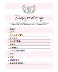 It is advisable to print in color because of the small images. Download Pink Baby Shower Emoji Pictionary Printable By Littlesizzle Emoji Baby Shower Game Printable Png Image With No Background Pngkey Com