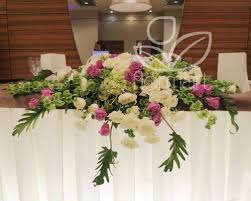 Centros de mesa con flores rosadas. Arreglos Para Mesa Principal De Novios Buscar Con Google Mesa De Los Novios Arreglos De Flores Para Mesa Mesas Principales De Boda