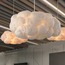 Contemporary Style Cloud Pendant Light Fixture Cotton 2 Light Dining Room Ceiling Fixture In White 19 In 2020 Pendant Light Fixtures Dining Room Ceiling Pendant Light