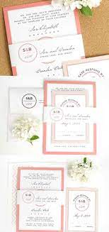 This Modern Wedding Invitation Features A Contemporary Circular Logo Accented B In 2020 Wedding Invitations Logo Monogram Wedding Invitations Coral Wedding Invitations