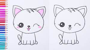 How to draw cute cat with heart. Draw So Cute How To Draw Cat Drawing Cat Easy Easy Drawings Kitty Drawing Cute Drawings Cat Drawing