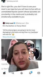 I know what kim kardashian has lived. bipolar is no joke and shes being  responsible.