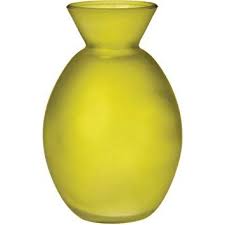 Amazon Com Luna Bazaar Frosted Glass Vase 4 Inch Oval Design Chartreuse Green Decorative Flower Bud Vase For Home Decor A Vase Frosted Glass Bud Vases