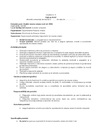 Conditii de inscriere si documente necesare pentru curs manager resurse umane. 3 3 2 Fisa De Post Analist Resurse Umane