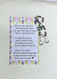 First Day Of School Mother Daughter Bracelet Set