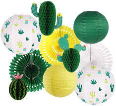 1.15 graduation themed snack labels. Buy Cactus Party Decorations Hawaiian Party Supplies Tropical Cactus Hanging Paper Lanterns Cactus Honeycomb Tissue Paper Fans For Llama Birthday Summer Party Home Decoration Green Online In Vietnam B08t9r1bhf