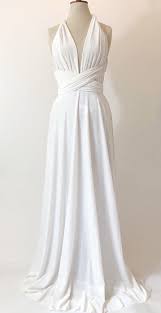 Wedding Dress Bridal Gown White Dress Velvet Infinity Etsy Multi Way Dress Infinity Dress Long White Dress