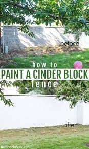 These planters are painted in gray and neon colors. Fixing And Old Cinder Block Wall Fence Patch And Painting With Drylok Remodelaholic Cinder Block Walls Backyard Fences Cinder Block
