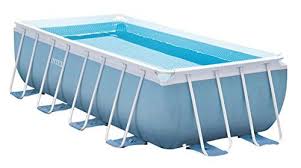 Intex 28316fr Kit De Piscine Tubulaire Rectangulaire Vinyle Bleu 400 X 200 X 100 Cm Avec Epurateur 2 M3 H Et Echelle Piscine Hors Sol Piscine Tubulaire Piscine