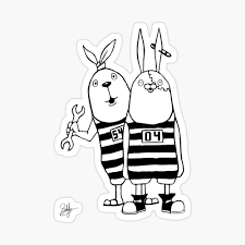 Usavich Rabbits (black and white) iPad Case & Skin for Sale by Zakaveli |  Redbubble