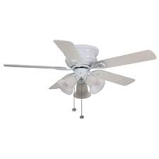 Hampton Bay Clarkston 44 In White Ceiling Fan Cf544h Peh The Home Depot White Ceiling Fan Ceiling Fan Hampton Bay