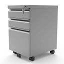 Furniture of America St Clare Silver Mobile File Cabinet with ...