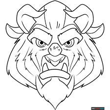 beauty and the beast coloring page