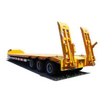 50-60 ton 3 axle low flat bed or lowbed semi trailer - Heavy ...