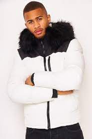 Check spelling or type a new query. Doudoune Blanche Et Noire Capuche Fourrure Brentiny Paris