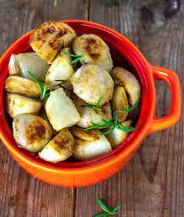 Easy Roasted Turnips With Garlic Roasted Turnips Turnip Recipes Veggie Dishes