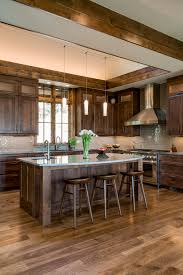 rustic kitchen with quartz countertops