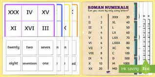 Read Roman Numerals To 1000 M Year 5 Maths Resources