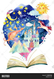 Unicorn Fairy World Carteles De Lectura Dibujo Libro Abierto Dibujos