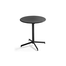 Table ronde de jardin en metal bistro cafe salon pliante bleue pliable exterieur. Table Jardin Metal Ronde Rue Du Commerce