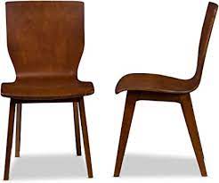 It's a modern chair with an elegant and slender silhouette. Amazon Com Baxton Studio Set Of 2 Elsa Mid Century Modern Scandinavian Style Bent Wood Dining Side Chairs Dark Walnut Chairs