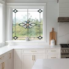 Touch device users, explore by touch or. Inhome Blue Meridan Stained Glass Decal Set Of 2 Tnh2424 Rona