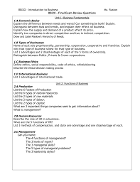 In this article, we will cover 19 types of industries. Bbi20 Final Exam Review Questions