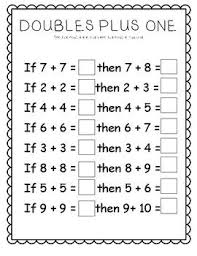 Doubles Plus Worksheets In 2020 First Grade Math Worksheets 1st Grade Math Worksheets Homeschool Math
