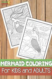 Free download online mermaid coloring pages. Mermaid Coloring Pages For Adults And Kids