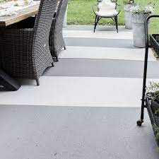If you want to add some color and life to a drab, gray concrete patio, spruce it up with paint. 15 Painted Concrete Patio Designs