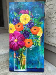 May 08, 2016 · one of the most important parts of creating an acrylic painting takes place before you even put brush to canvas: Sold Acrylic On 12x24 Canvas By Betsy Walcheski Flower Love Spray Paint Art Abstract Art Painting Floral Art