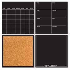 Black on clear monthly dry erase calendar decal contains 1 piece on 1 sheet that. Wall Pops Dry Erase Calendar And Cork Board Set Black Target