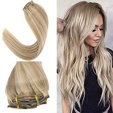 100% cuticle intact remy human hair. Youngsee 20 Inch Real Human Hair Extensions Clip In Blonde Highlight 7pcs 120g Haare Pflegen Haare Beauty