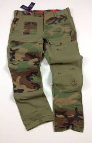 Polo Ralph Lauren Men Military Army Camo Patchwork Combat Surplus Cargo Pants Bo Jackson Sneakers Army Fashion Army Camo