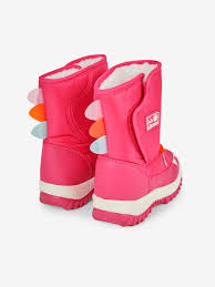 Fuchsia Girls' Dino Snow Boots | JoJo Maman Bébé