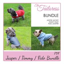 Bundle Timmy Gilet Fido Jumper Jasper Jacket For Dogs Pdf Sewing Pattern